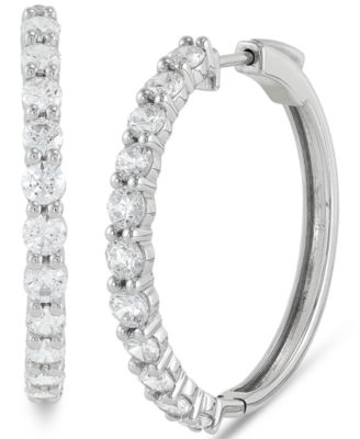 Grown With Love - Lab Grown Diamond Hoop Earrings (3 ct. t.w.) in 14k White Gold