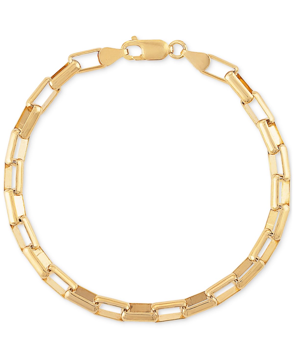Elongated Box Link Chain Bracelet in 14k Gold-Plated Sterling Silver, Created for Macy's - Gold