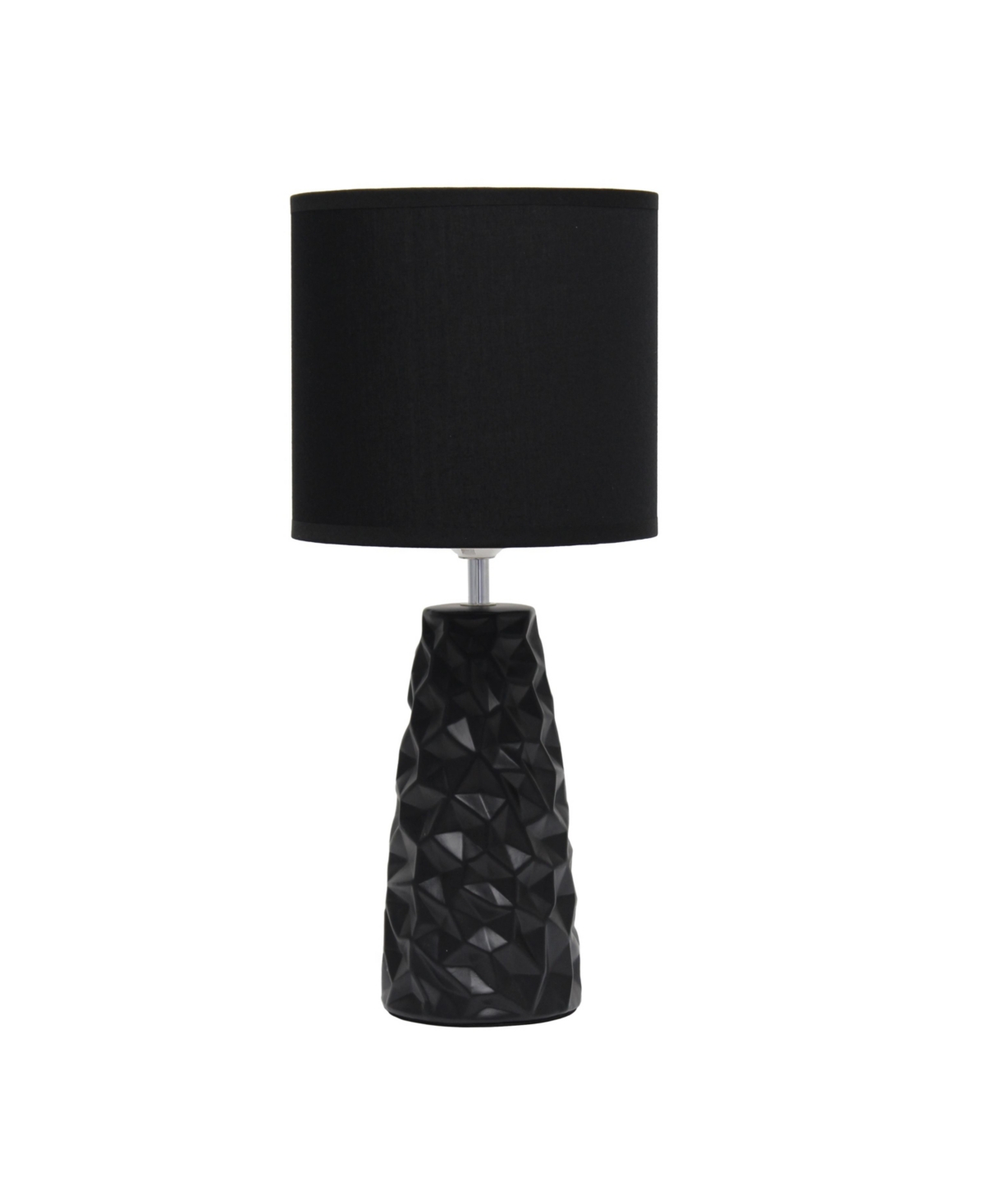 Simple Designs Sculpted Table Lamp In Black