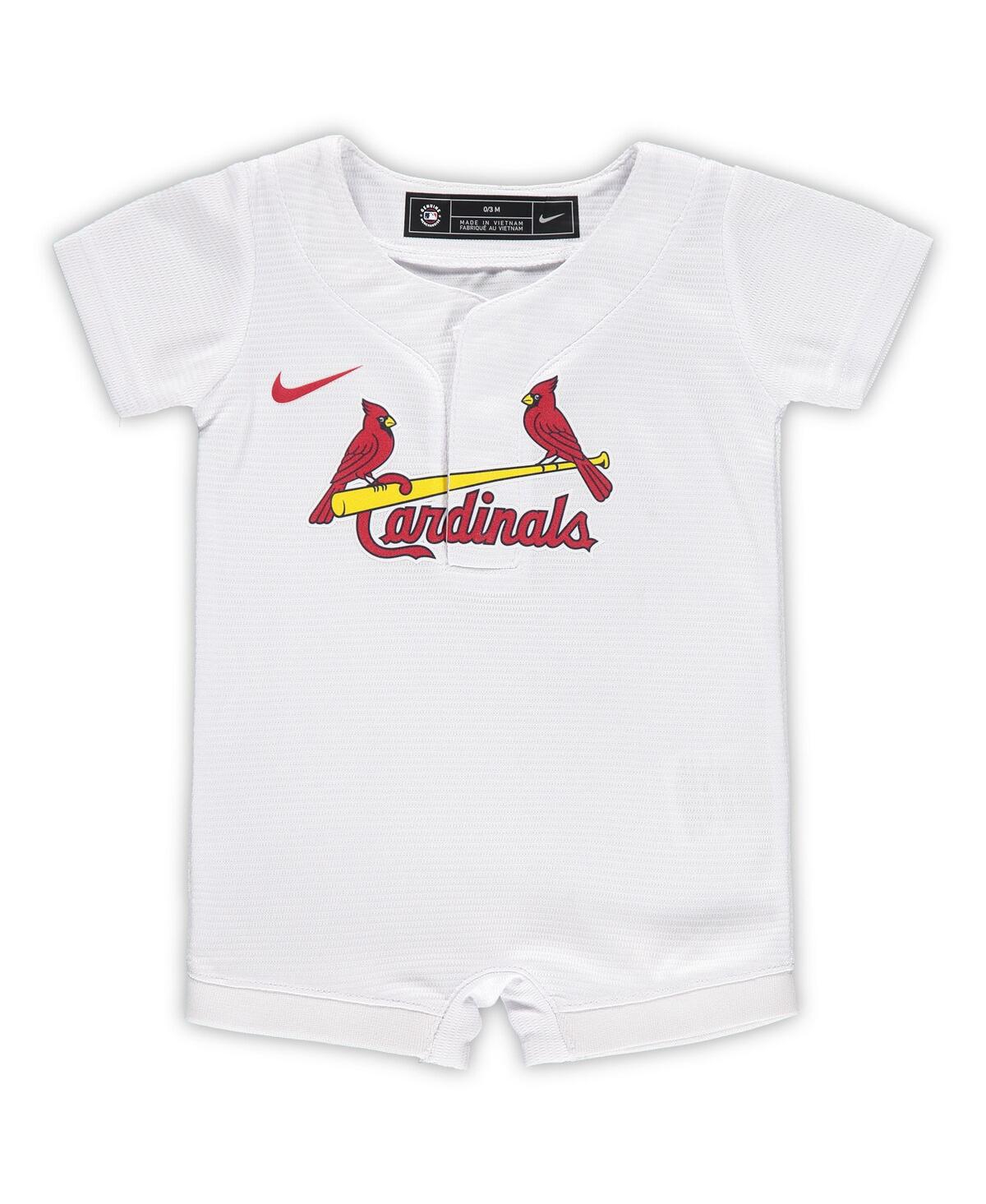 Nike Babies' Newborn And Infant Boys And Girls  White St. Louis Cardinals Official Jersey Romper