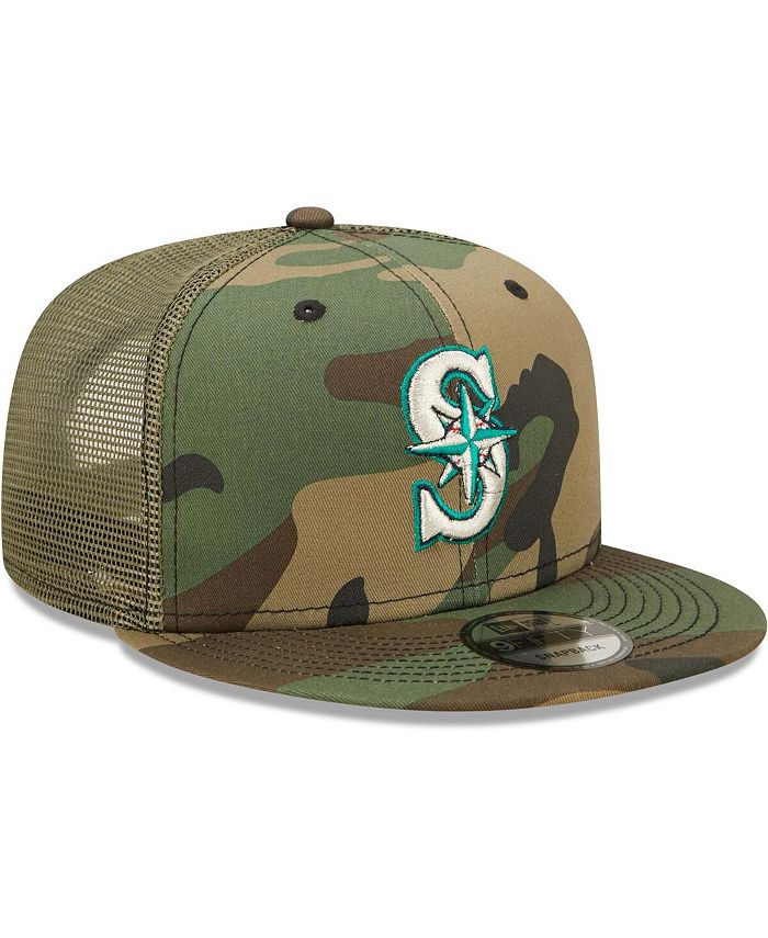 New Era Men's Camo Seattle Mariners Trucker 9FIFTY Snapback Hat Macy's