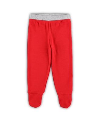 Newborn and Infant Boys and Girls Red, White St. Louis Cardinals Dream Team Bodysuit Hat and Footed Pants Set