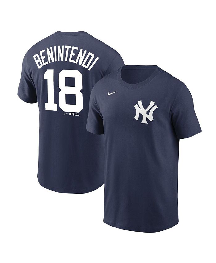 Nike Men's Andrew Benintendi Navy New York Yankees Name and Number T-shirt  - Macy's