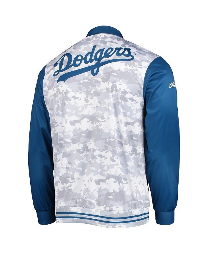 Men's Los Angeles Dodgers Stitches Royal Logo Full-Zip Hoodie