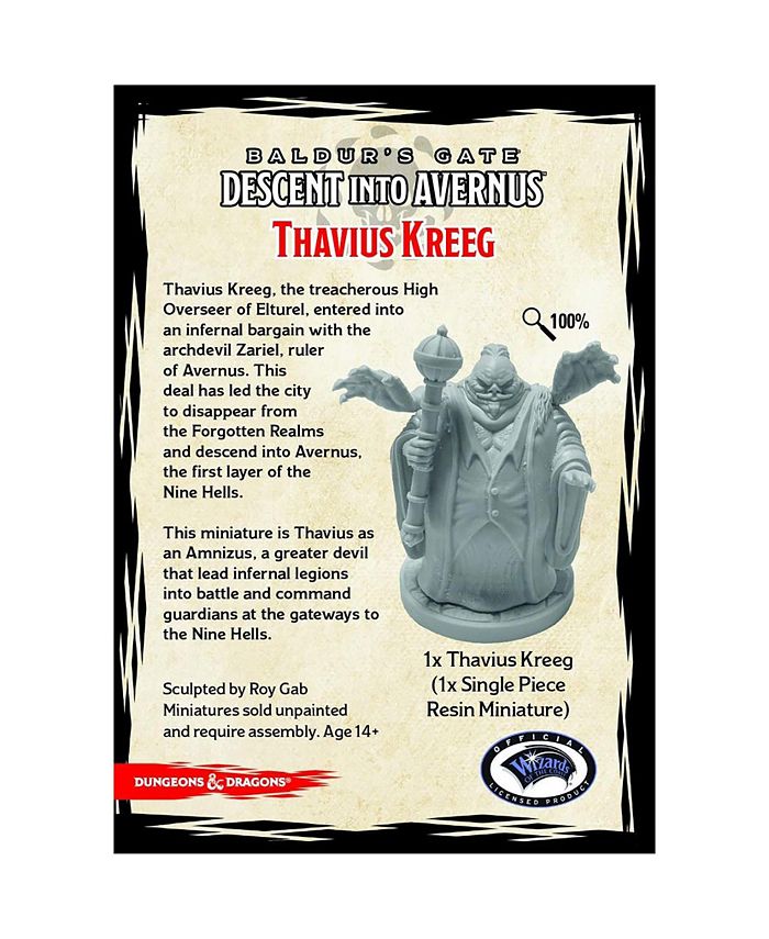 Dungeons & Dragons D D Collectors Series Thavius Kreeg Unpainted