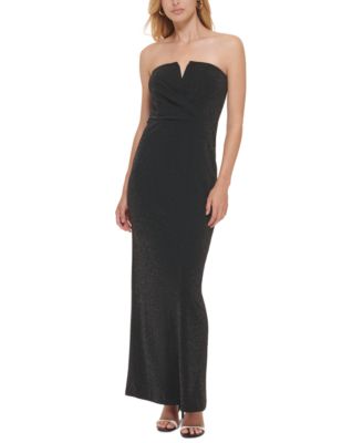 calvin klein strapless gown