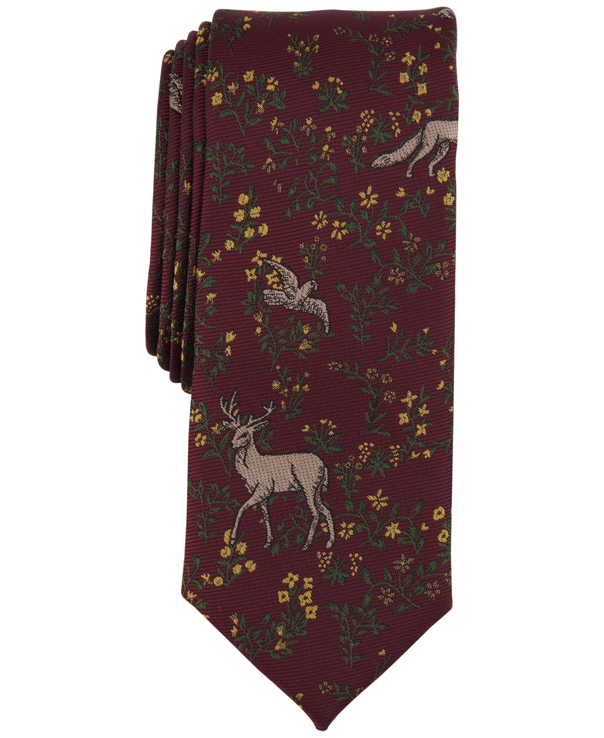Bar Iii Men's Leawood Neat Tie, Created For Macy's In Burgundy