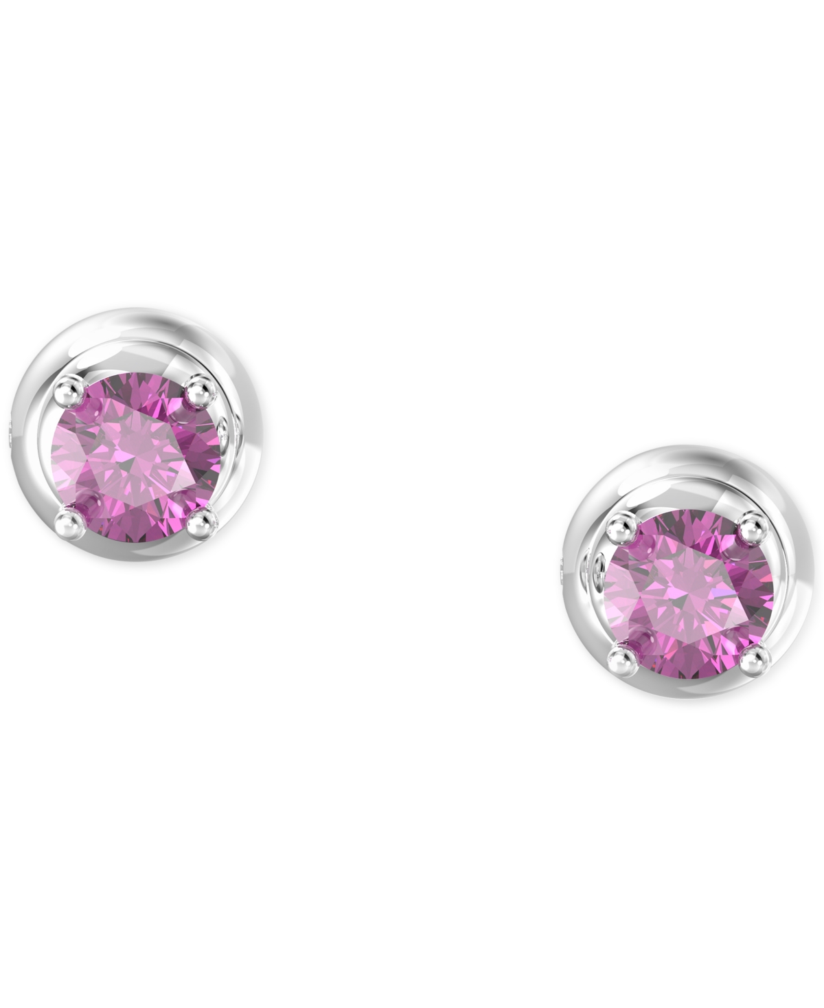 Shop Swarovski Faceted Color Crystal Small Stud Earrings In Purple