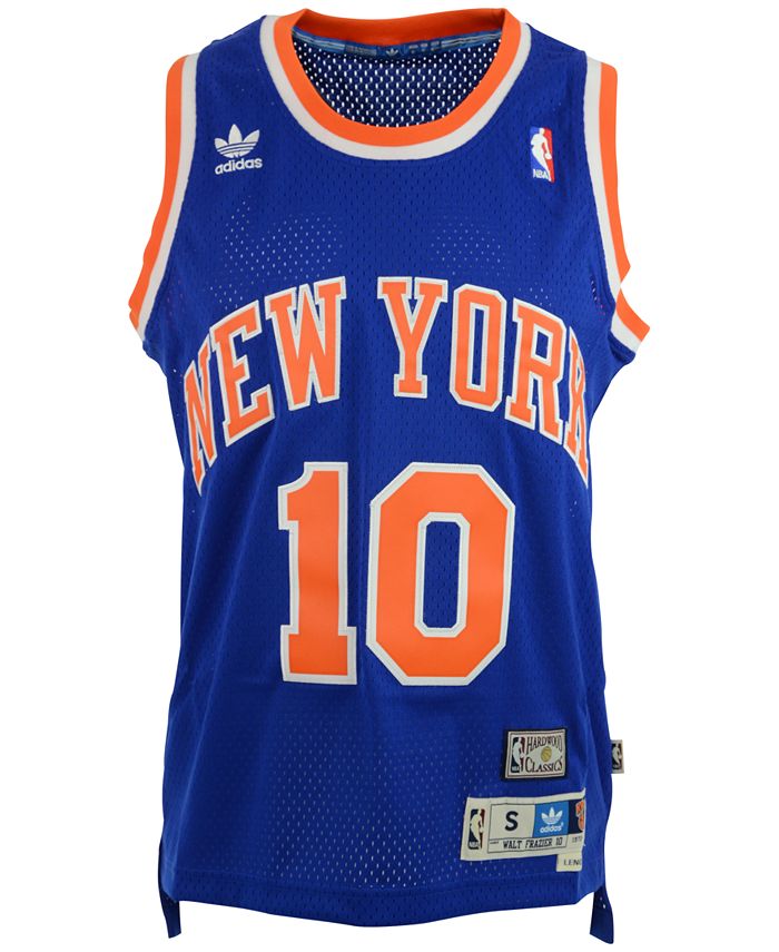 Mens New York Knicks Walt Frazier adidas Royal Blue Hardwood Classics  Swingman Jersey