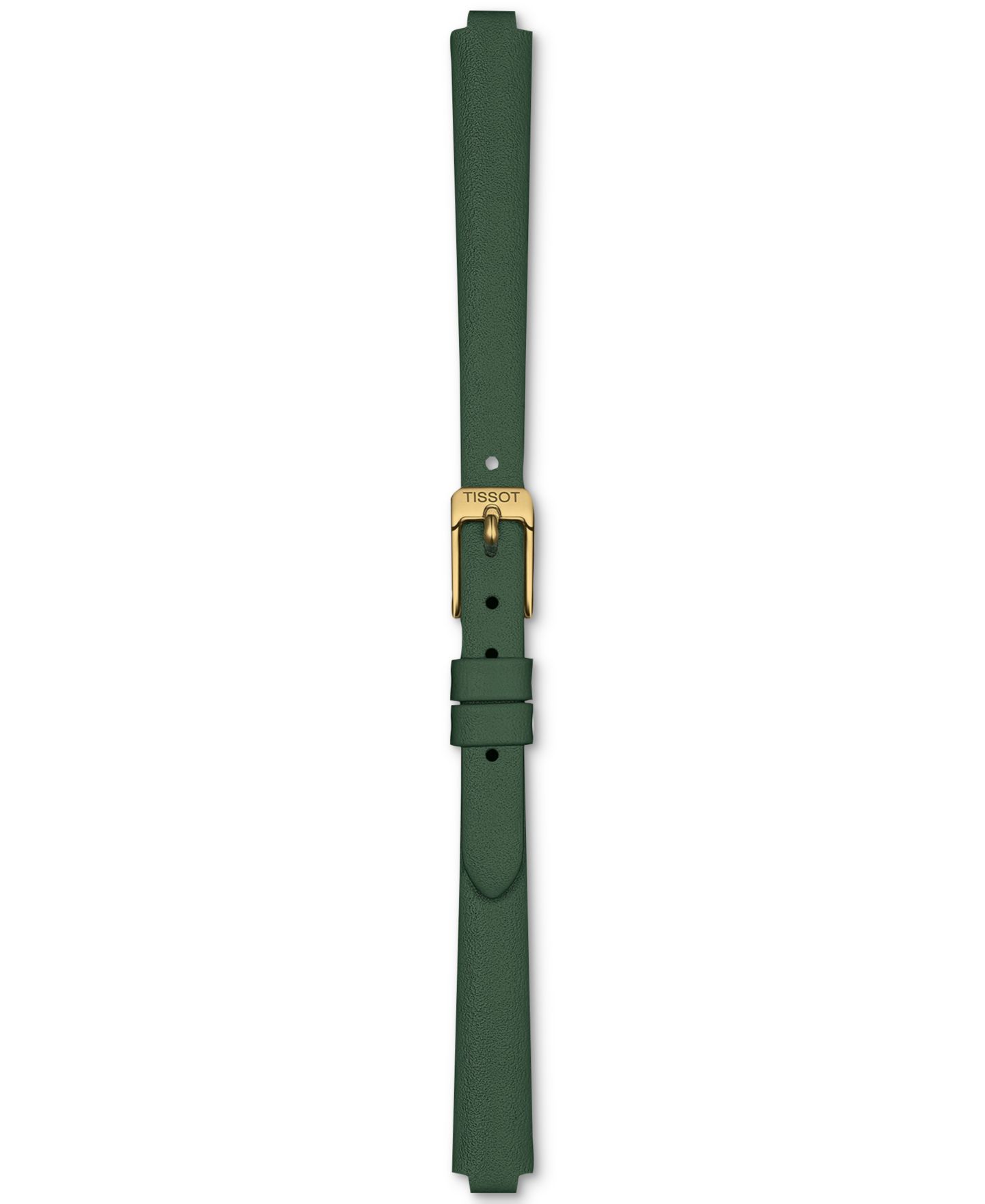 Женские швейцарские часы Tissot Lovely с зелёным кожаным ремешком, 20 мм — фото 2