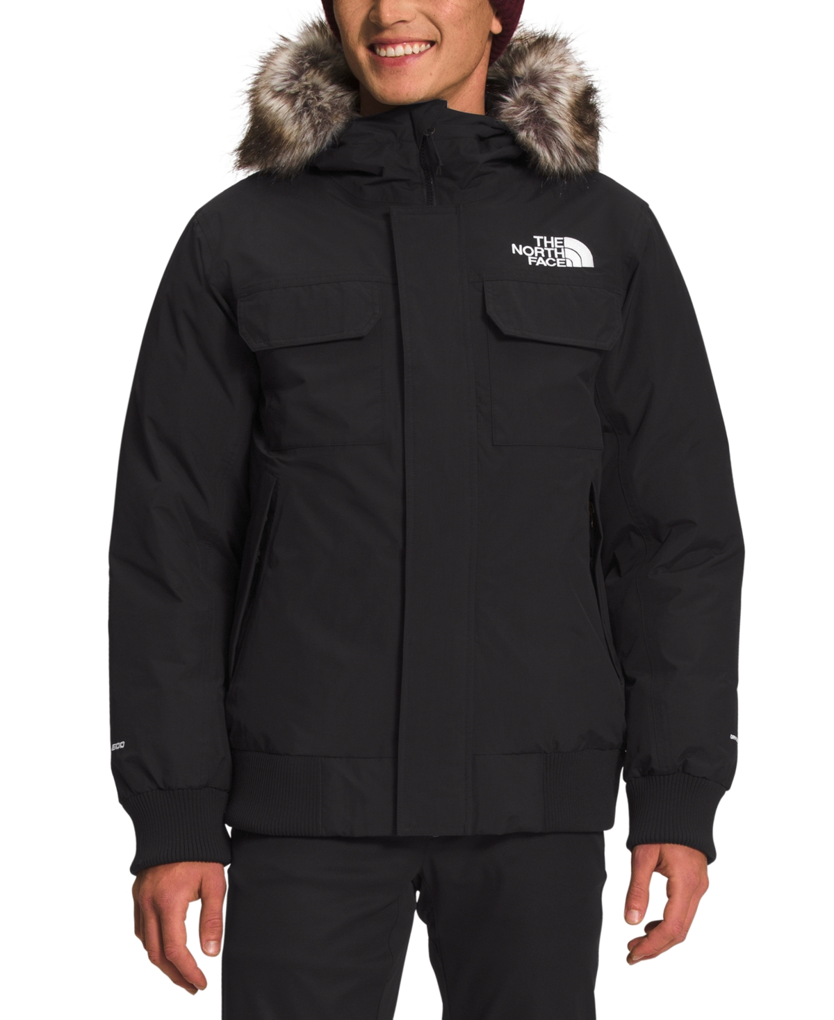 The North Face Mcmurdo Water Repellent 600 Fill Power Down Parka With Faux Fur Trim In Tnf Black