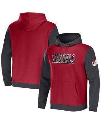 Men's NFL x Darius Rucker Collection by Cardinal, Charcoal Arizona Cardinals Colorblock Pullover Hoodie