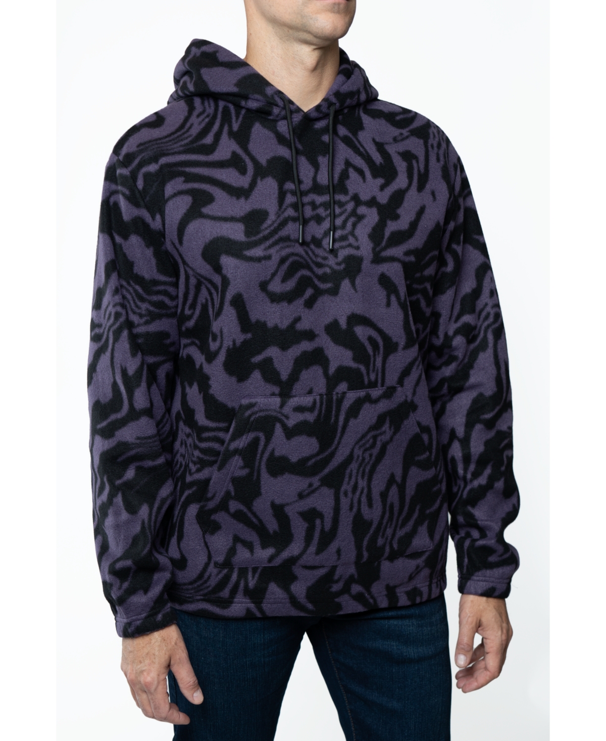 Lazer Men's Polar Fleece Pullover Hooded Sweatshirt