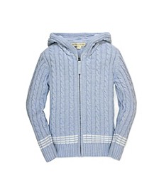 Hope  Henry Boys' Zip-Up Textured Sweater, Kids