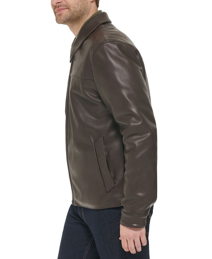Cole Haan Men's Faux Leather Shirt Jacket Macy's