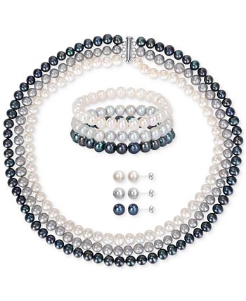 Macy's tahitian pearl top necklace