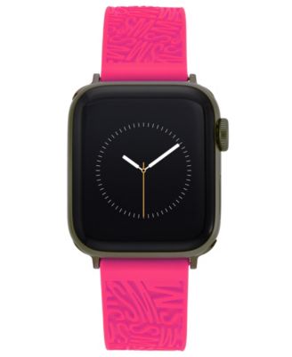 Women's Hot Pink Silicone Debossed Swirl Logo Band designed for Apple Watch&reg; 42mm (Series 10) & 38/40/41mm