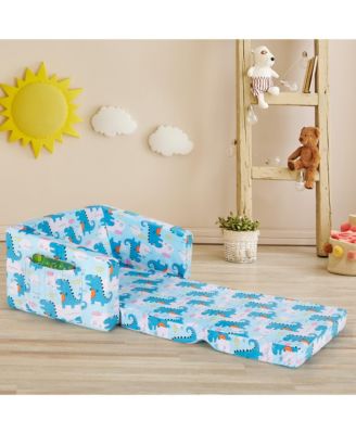 2-in-1 Convertible Kids Sofa to Lounger Flip-Out Chair