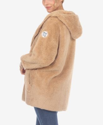 Women's Plush Hooded with Pockets Jacket