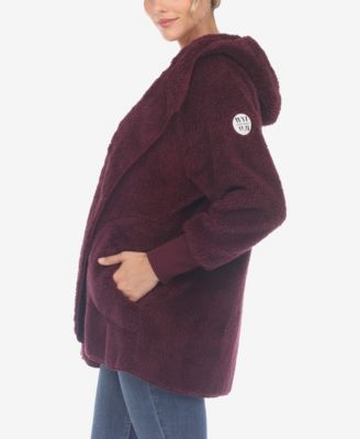Women's Plush Hooded with Pockets Jacket