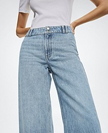 Women's Mid Waist Culotte Jeans