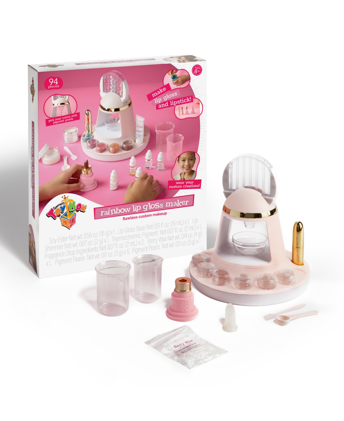 Geoffrey's Toy Box Do It Yourself Rainbow Lip Gloss Maker Flawless Custom Gloss Set, Created For Macy's In Pink