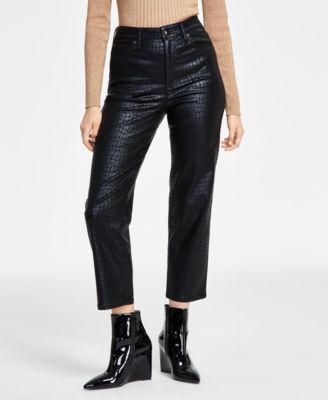 INC International Concepts - Women's Animal-Print Straight-Leg Jeans