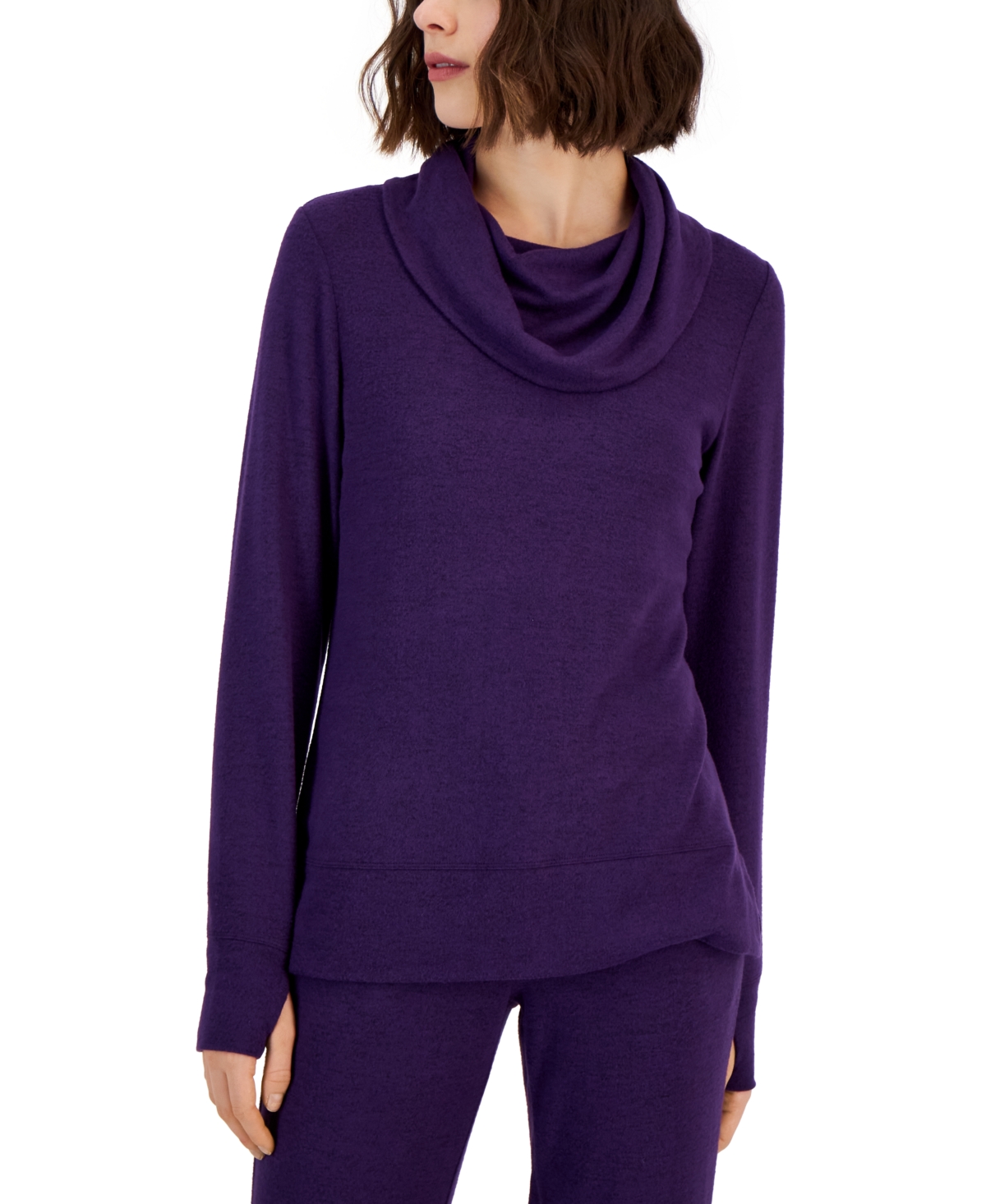  Id Ideology Women's Mushy Knit Cowlneck Top, Created for Macy's