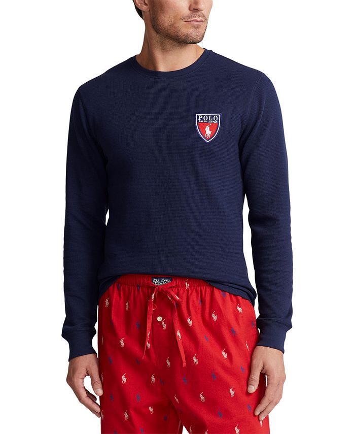 Polo Ralph Lauren Waffle-Knit Pajama Set- Nantucket Red
