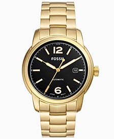 Men's Heritage Automatic Gold-Tone Stainless Steel Bracelet Watch 43mm