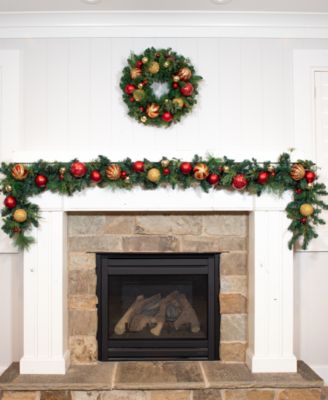 24" Lighted Christmas Wreath, Christmas Classic