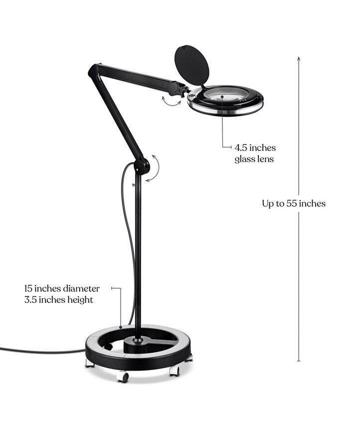 Brightech Lightview Pro LED Rolling Base Magnifier Floor Lamp (2.25x) 5