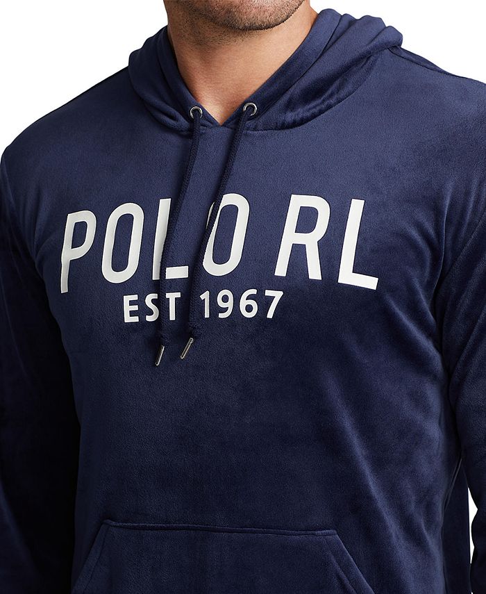 Velour hoodie polo ralph lauren clearance