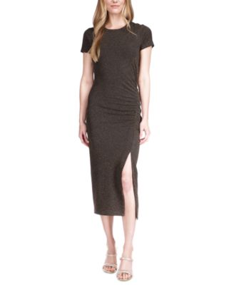 Michael Kors - Women's Metallic Ruched Midi Dress