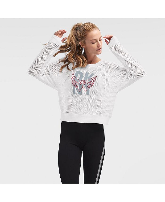 Dkny Jeans Women's Rhinestone Logo Cotton Crewneck Sweatshirt | Westland Mall