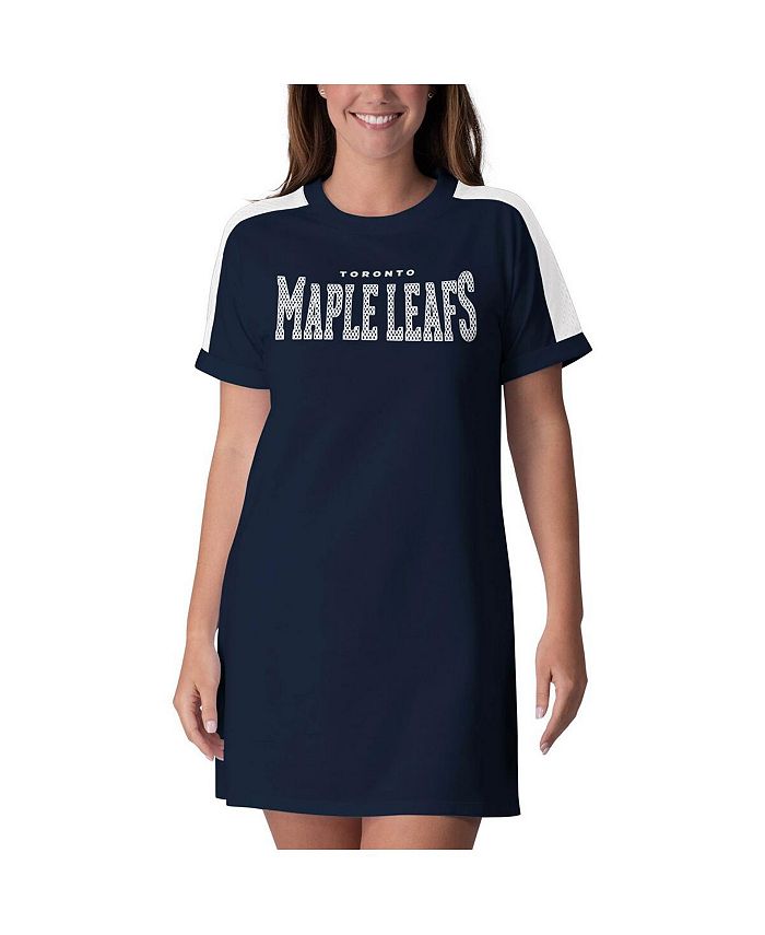 GIII 4Her by Carl Banks Women's Navy, White Toronto Maple Leafs Spring Training Camp Dress Macy's