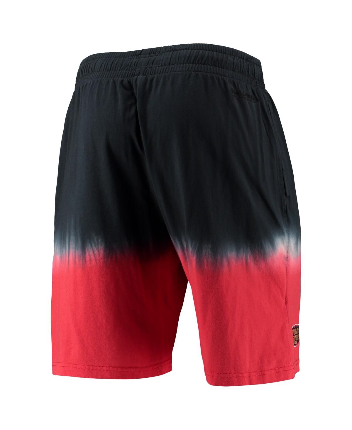Mitchell & Ness Men's  Black And Red Chicago Bulls Hardwood Classic Authentic Shorts In Black,red