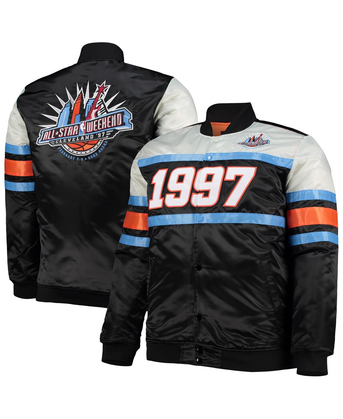 Mitchell & Ness Black Big & Tall Hardwood Classics 1997 Nba All-star Game Heavyweight Satin Full-sna In Black