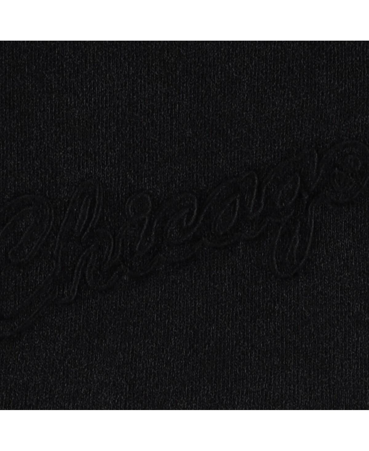 Mitchell & Ness Men's  Black Chicago Bulls French Terry Tonal Fleece Shorts In Black