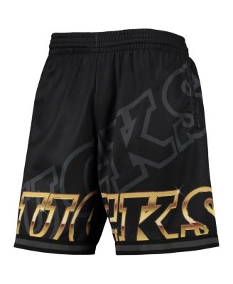 Men's Black Milwaukee Bucks Big Face 4.0 Fashion Shorts