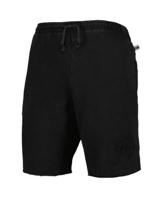 Men's Black Philadelphia 76ers French Terry Tonal Fleece Shorts