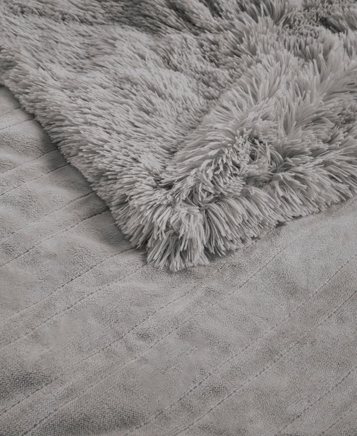 Serta Shaggy Electric FauxFur Throw, 50" x 60" Macy's