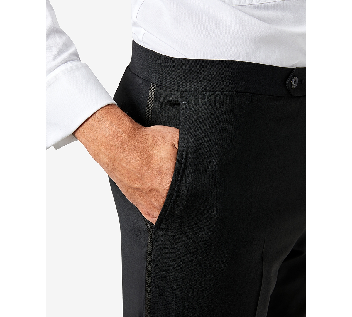 Tommy Hilfiger Men's Modern-Fit Flex StretchTuxedo Pants - Black