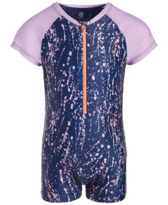 ID Ideology - Toddler & Little Girls Splatter-Print Rash Guard