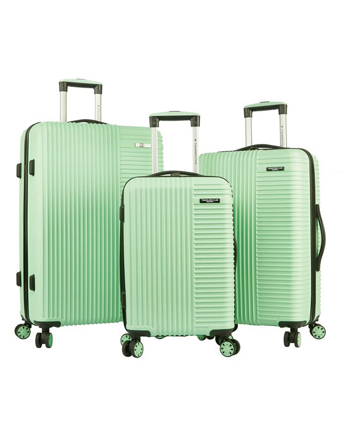 VLIVE 3 Pcs Luggage Travel Set Hard Shell Travel Trolley Rolling Suitcase  ABS+PC with 4 Wheels, Wine Red 