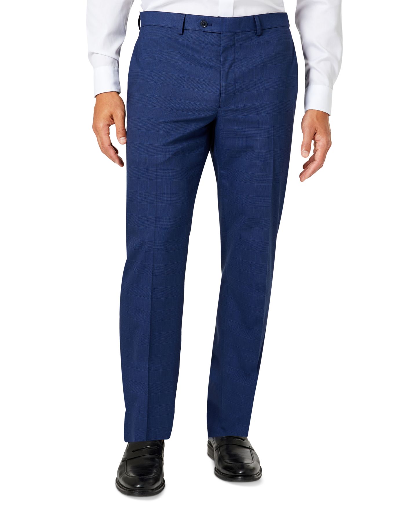 Мужской костюм-двойка Van Heusen классического кроя, цвет: Тёмно-синий клетчатый — фото 6