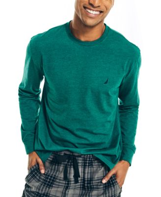 Nautica - Men's Relaxed-Fit Long-Sleeve Pajama T-Shirt
