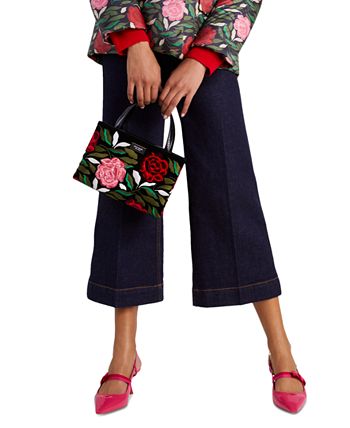 Evelyn Rose Garden Velvet Medium Convertible Shoulder Bag
