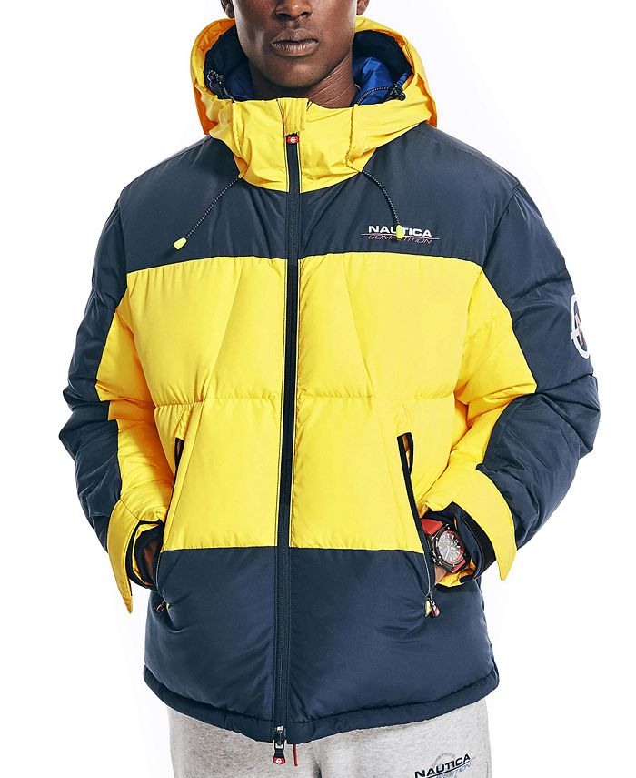 Nautica Men's Competition Sustainably Crafted Colorblock Parka - Macy's