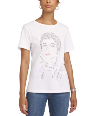 Anne Klein - Women's Cotton Signature Graphic T-Shirt